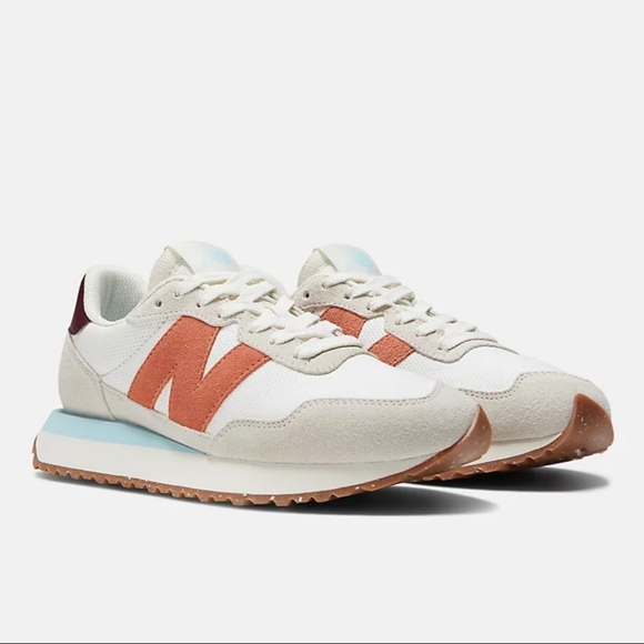 NB 237 Sea Salt with Soft Copper Retro Running Shoes / Sneakers - Last Pair! - Picture 7 of 13